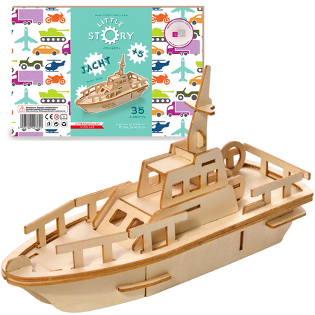 Little Story Drewniane Puzzle Model 3D - Jacht
