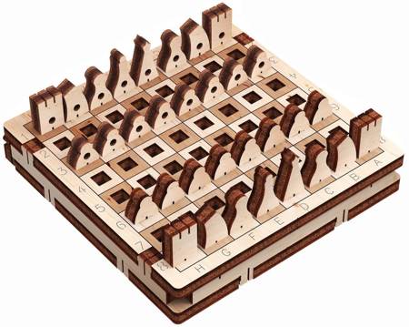 Mr.Playwood Drewniane Puzzle 3D - Gra Szachy