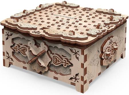 Mr.Playwood Drewniane Puzzle 3D - Szkatułka Floral Fantasy