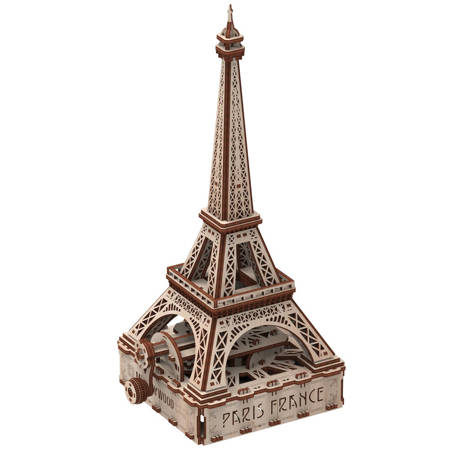 Mr.Playwood Drewniane Puzzle 3D z Diodą LED - Wieża Eiffla