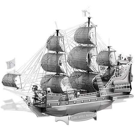 Piececool Puzzle Metalowe Model 3D - Statek Zemsta Królowej Anny