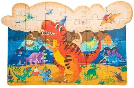 ROBOTIME Puzzle Drewniane Kolorowanka Dinozaury