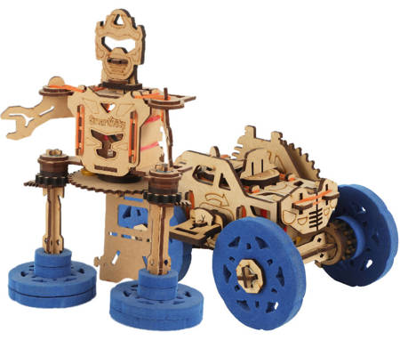 Smartivity Drewniane Mechaniczne Puzzle 3D - Robot Wędrownik