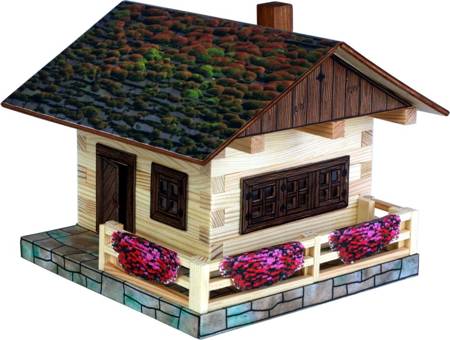 Walachia Składany Drewniany Model 3D - Alpejski Domek